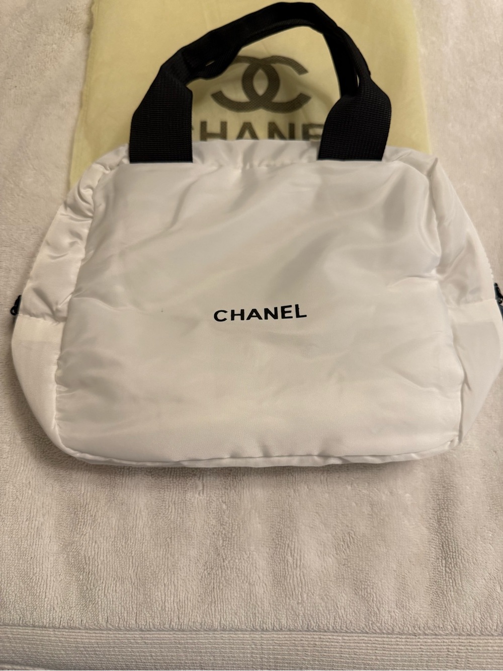 Chanel White performance Nylon Tote Bag